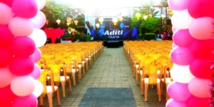 Balloon arch and seating for Aditi 2019, Aditi 2019, 2019, organised by OM Events