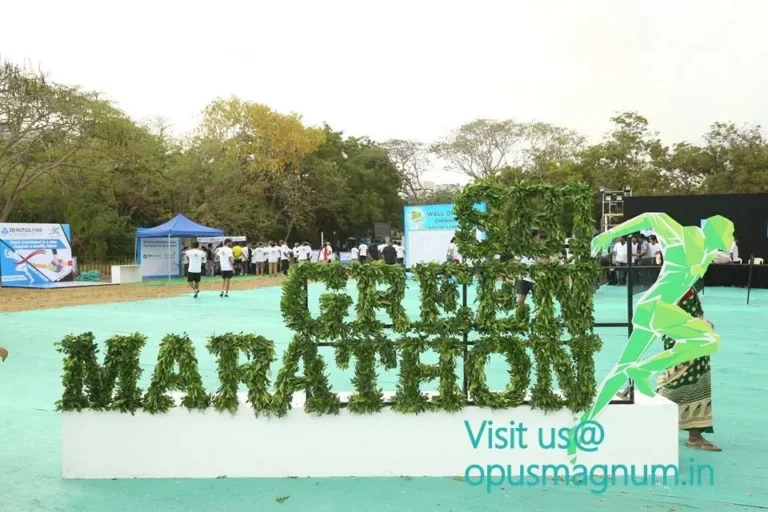 The SBI Green Marathon green sign, SBI Green Marathon, 2019, organised by OM Events