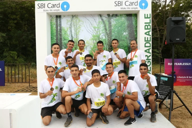 A company team after a corporate run