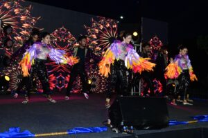 Costume dance before a light show, Annual day stagecraft, 2024, organised by OM Events