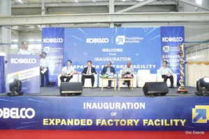 Stage for the inauguration of the expanded factory, Kobelco expanded factory inauguration, 2023, organised by OM Events