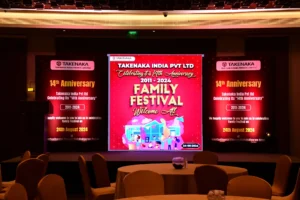 Family Festival stage for the 14th anniversary, Takenaka India 14th anniversary Family Festival, 2024, organised by OM Events