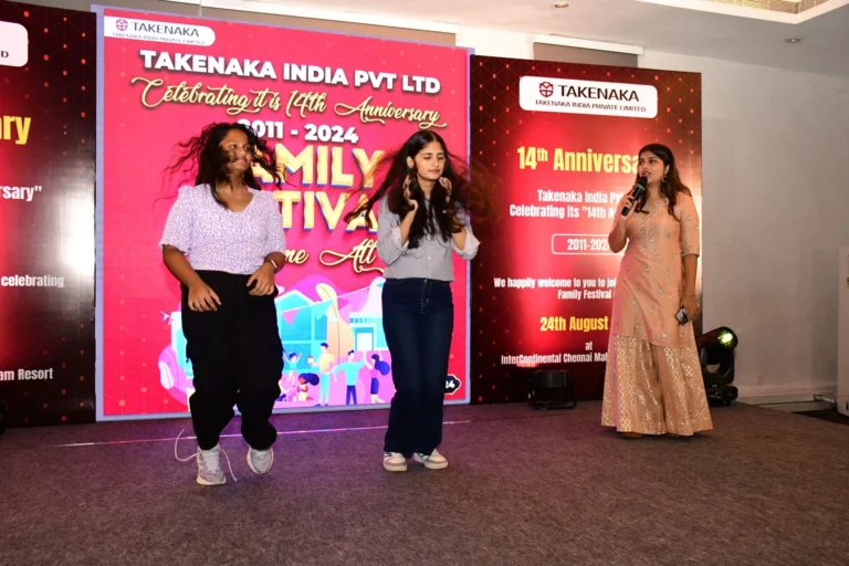 Employee performance, Takenaka India 14th anniversary Family Festival, 2024, organised by OM Events
