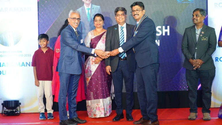 Recognition on stage at a Rotary Club event, Rotary Club event, 2025, organised by OM Events