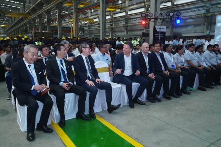 Front rows seated on the plant floor, Satrac plant inauguration, 2026, organised by OM Events