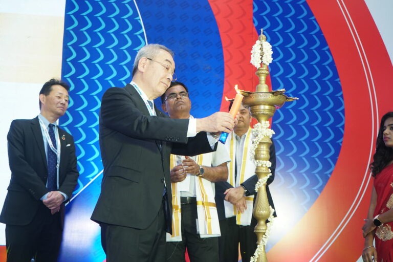 Lamp lighting on the Satrac stage, Satrac plant inauguration, 2026, organised by OM Events