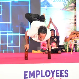 Acrobatic act by the troupe, Nippon Steel Employees Day Out, 2026, organised by OM Events