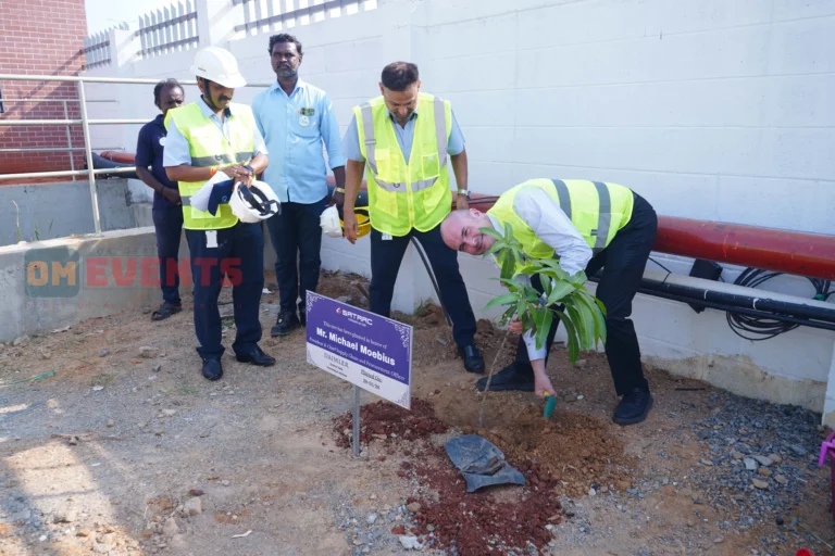 Chief guest planting a sapling