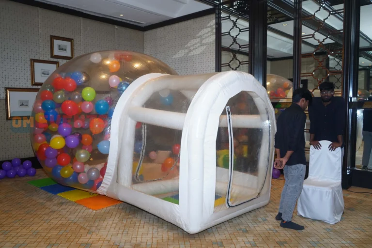 Transparent inflatable ball pit, Family day fun zone, 2026, organised by OM Events