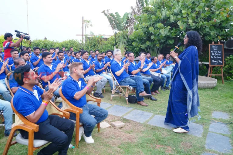 A facilitated session outdoors