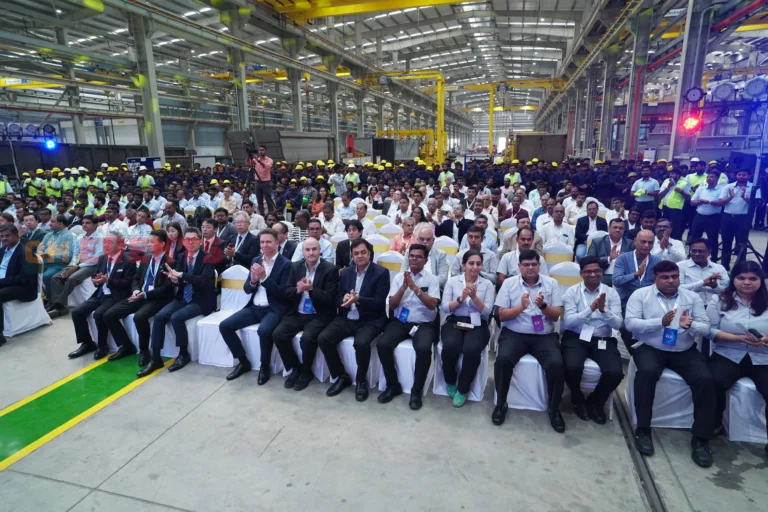 Employees and guests seated for the addresses, Satrac plant inauguration, 2026, organised by OM Events