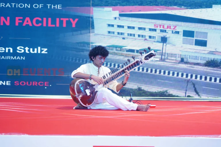 Sitar recital at a factory inauguration