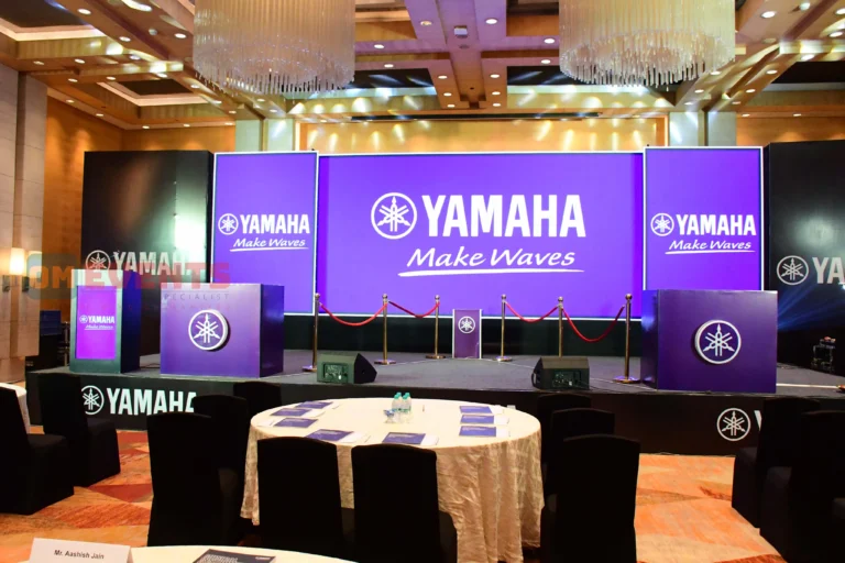 Stage and round-table seating, Yamaha keyboard launch, 2026, organised by OM Events