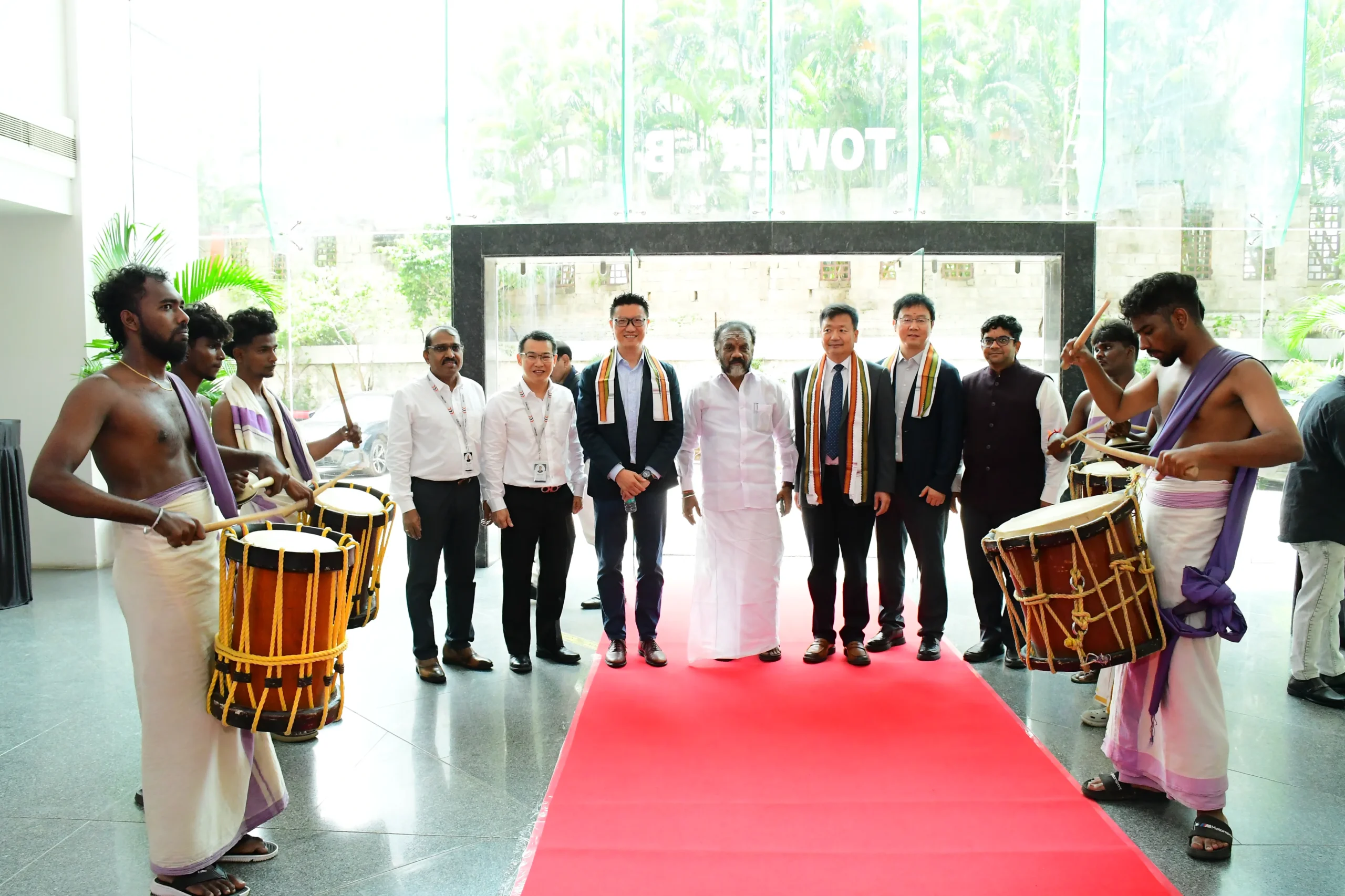 VIP's of Raytech Inaugurations function has take inside the premises with warm Chendamella welcome