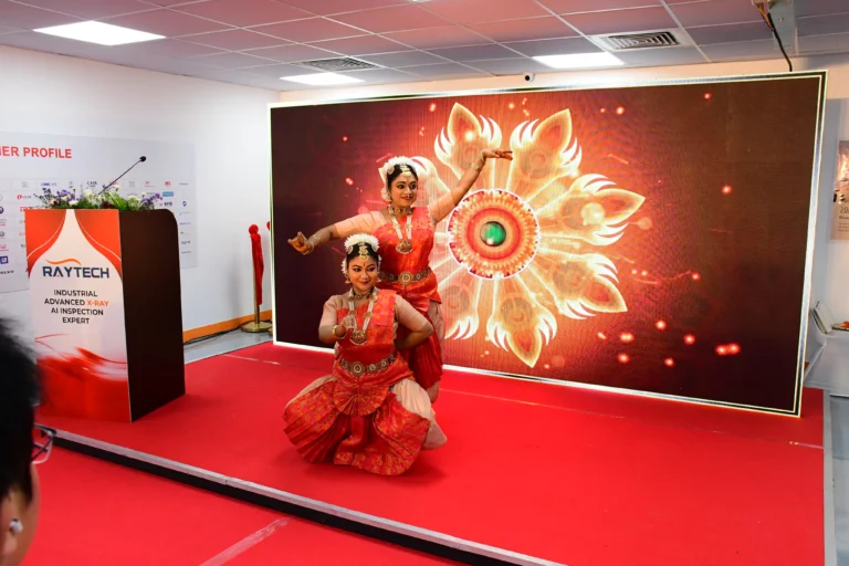 Bharatanatyam performance, Raytech office inauguration, 2026, organised by OM Events